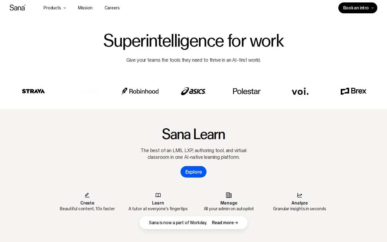 Skärmbild av Sana Labs