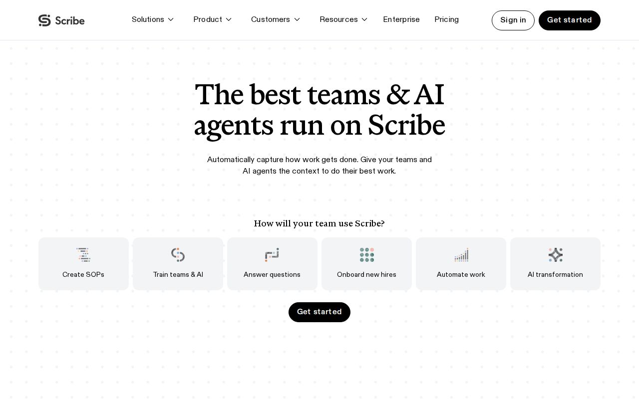 Skärmbild av Scribe AI