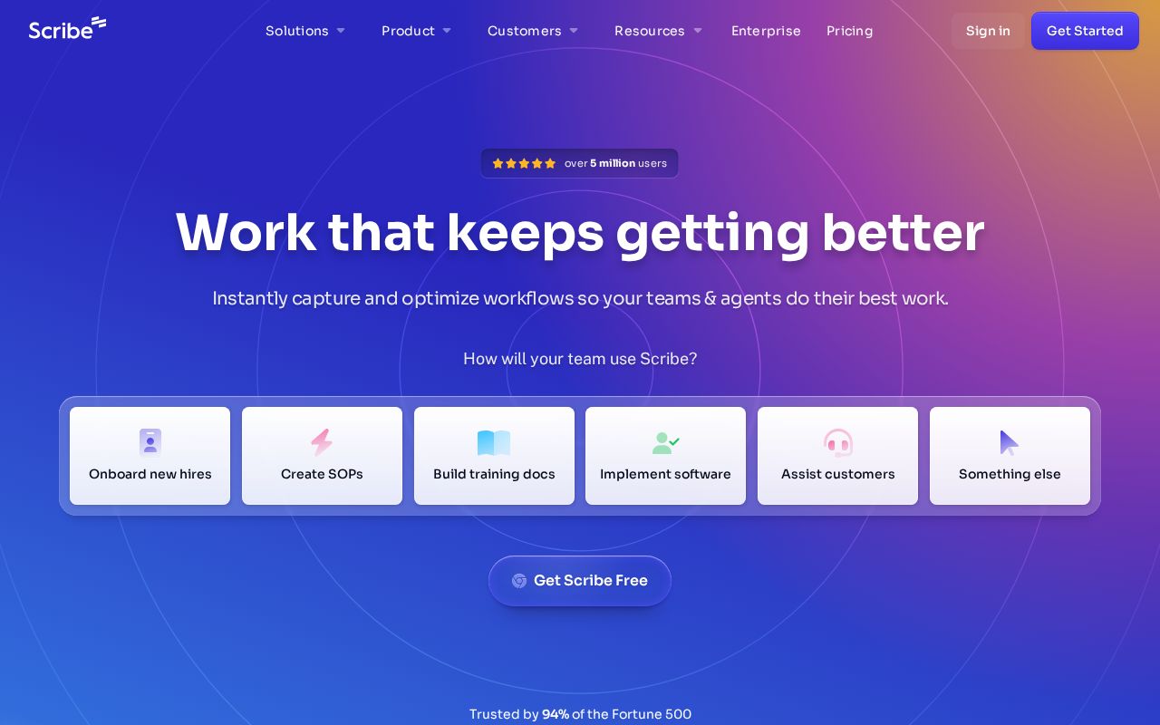Skärmbild av Scribe