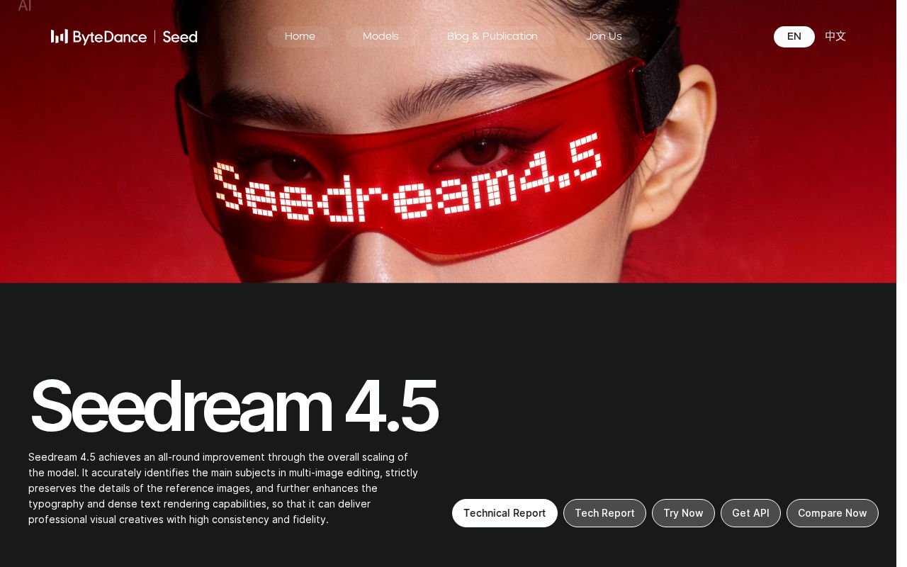 Skärmbild av Seedream 4.5