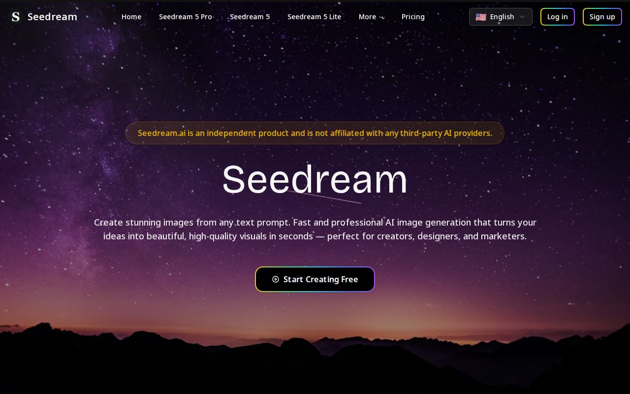 Skärmbild av Seedream 5.0 Pro