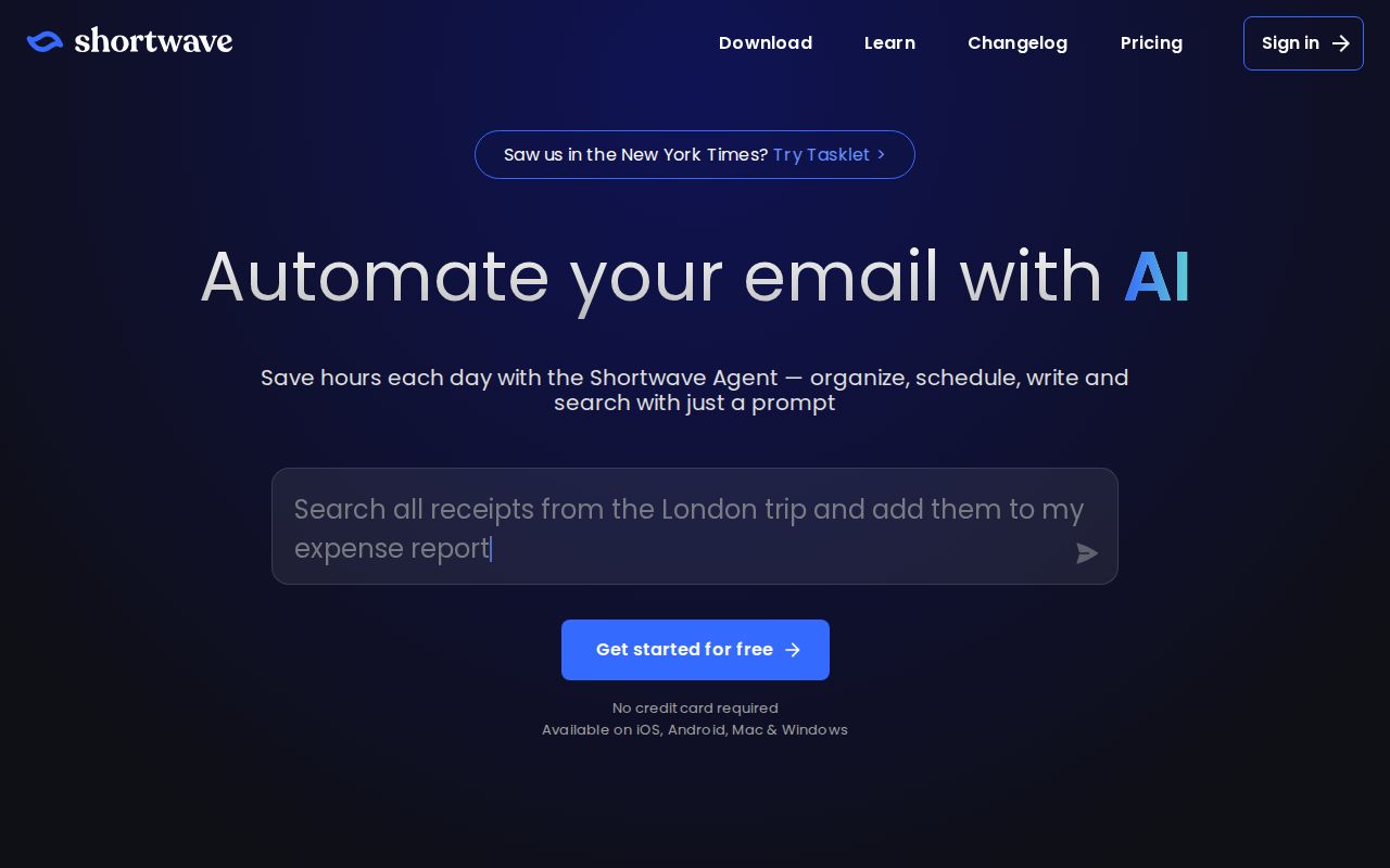 Skärmbild av Shortwave