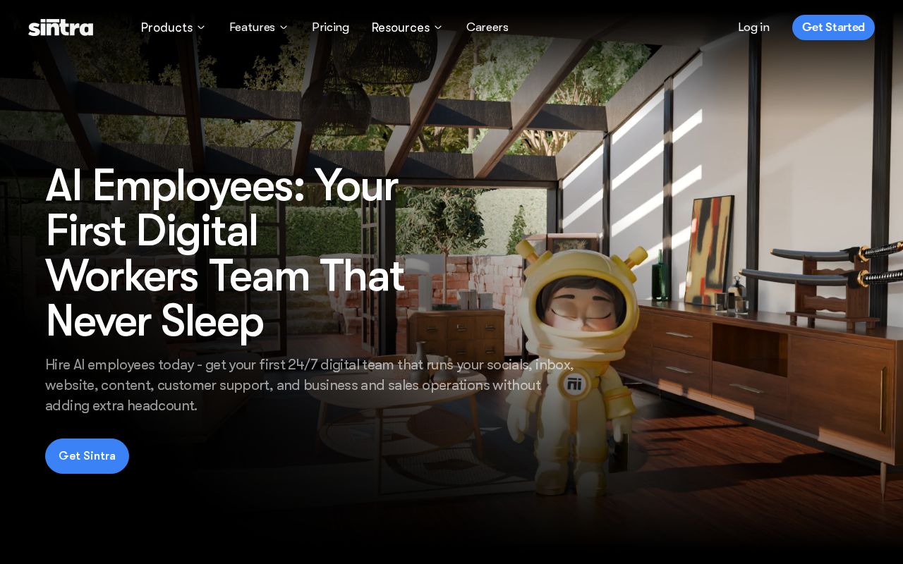 Skärmbild av Sintra AI