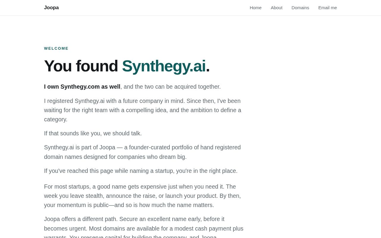 Skärmbild av Synthegy