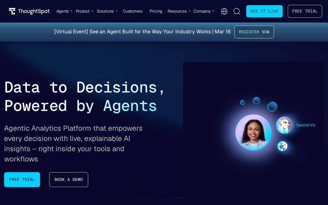 Skärmbild av ThoughtSpot
