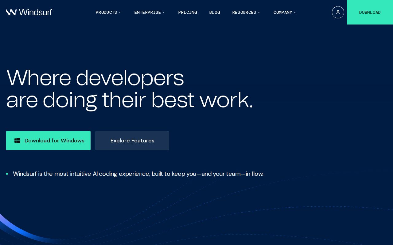 Skärmbild av Windsurf