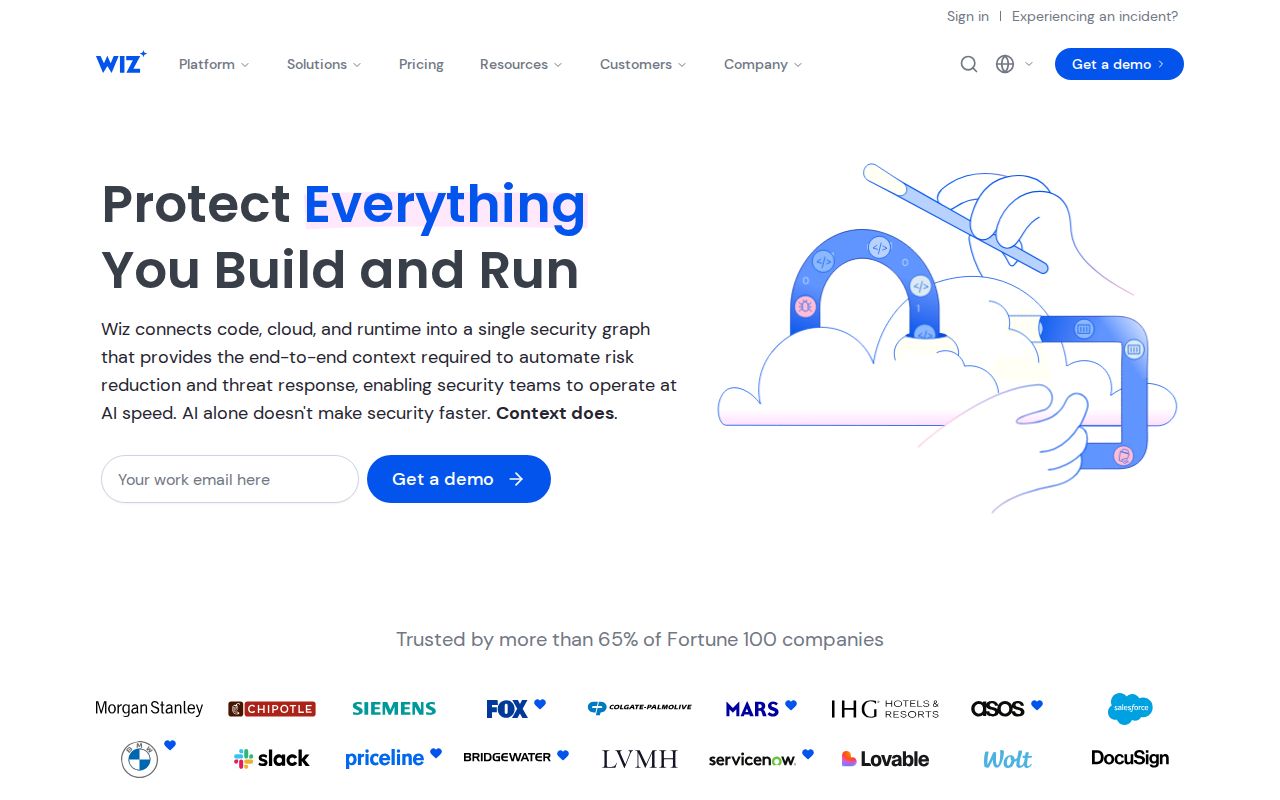 Skärmbild av Wiz AI Security Engine