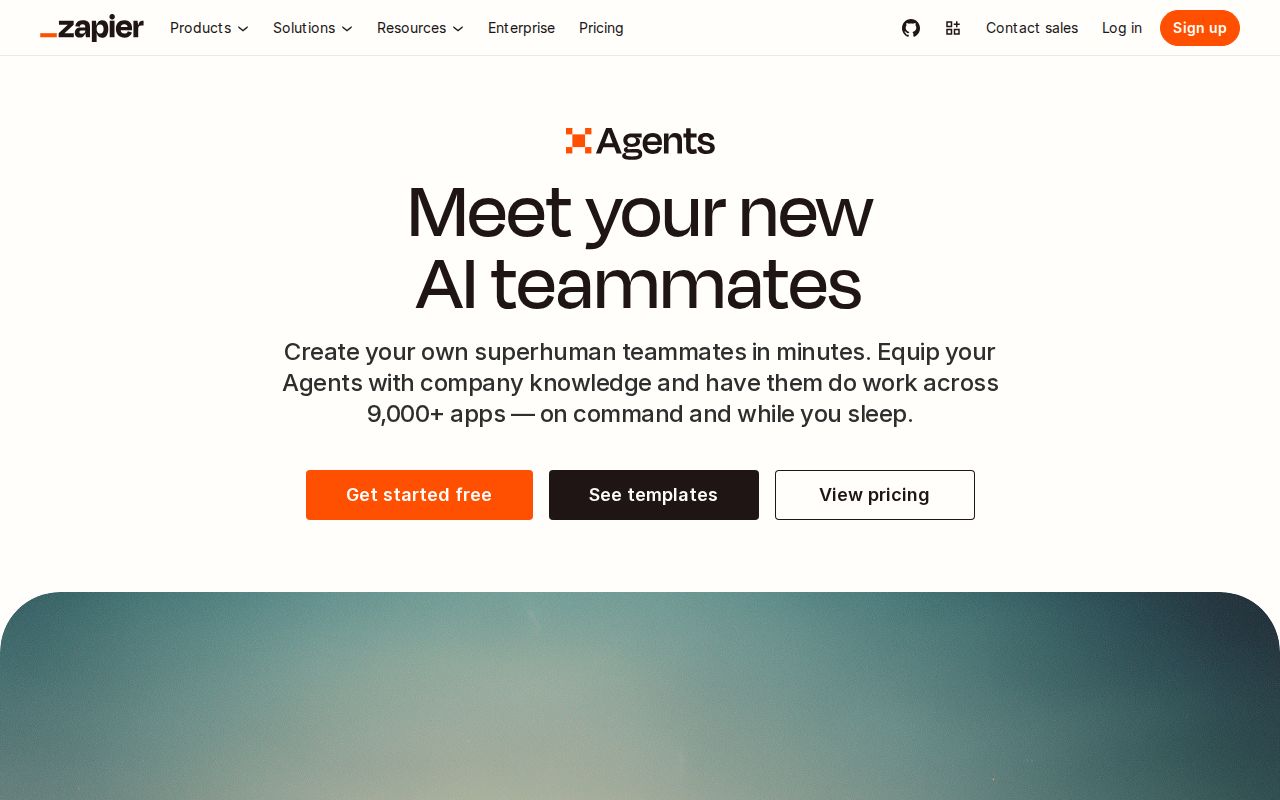 Skärmbild av Zapier AI Agents